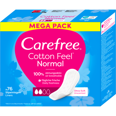 Carefree Absorbante zilnice cu extract de bumbac Cotton Feel Normal 76 ks Carefree Absorbante zilnice cu extract de bumbac Cotton Feel Normal 76 ks