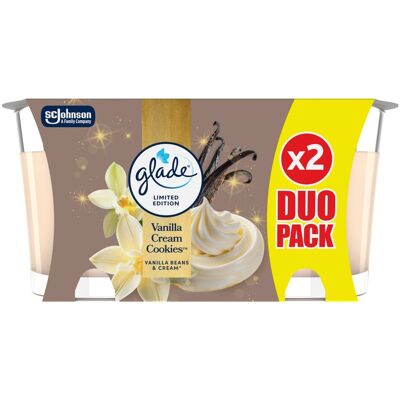 Glade Set lumânări parfumate Vanilla Cream Cookies 2 x 112 g Glade Set lumânări parfumate Vanilla Cream Cookies 2 x 112 g