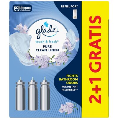 Glade Sada náplní do osvěžovače vzduchu Touch & Fresh Pure Clean Linen 2+1 Glade Sada náplní do osvěžovače vzduchu Touch & Fresh Pure Clean Linen 2+1