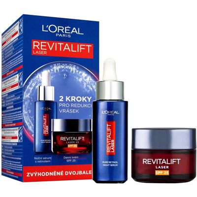 Set Revitalift Laser de L’Oréal Paris - Sérum de noapte și cremă SPF 25 Set Revitalift Laser de L’Oréal Paris - Sérum de noapte și cremă SPF 25