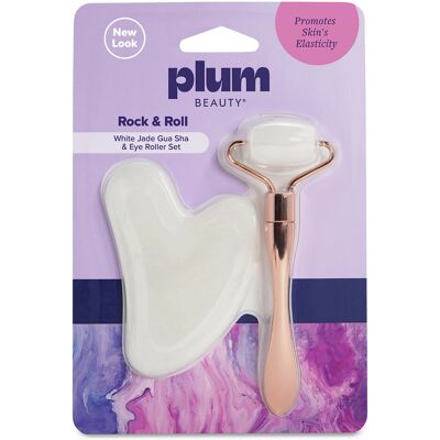 PlumBeauty Rolă de masaj și Gua sha Rock & Roll Set PlumBeauty Rolă de masaj și Gua sha Rock & Roll Set