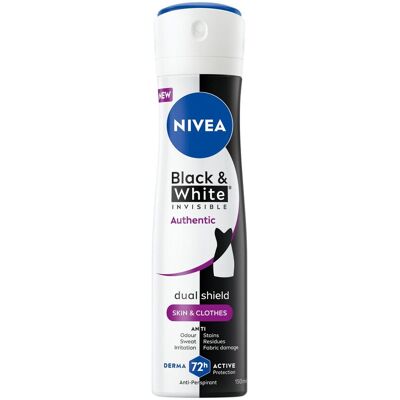 Nivea Antiperspirant spray B&W Authentic Anti-Perspirant 150 ml Nivea Antiperspirant spray B&W Authentic Anti-Perspirant 150 ml