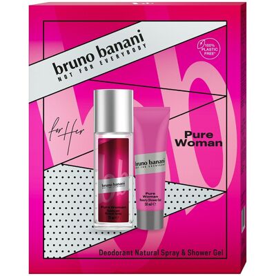 Bruno Banani Femeia pur - deodorant cu pulverizator 75 ml + gel de duș 50 ml Bruno Banani Femeia pur - deodorant cu pulverizator 75 ml + gel de duș 50 ml