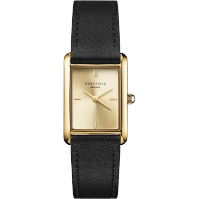 Rosefield Heirloom Modern Champagne Dial Gold Black Leather HCBLG-H07 Rosefield Heirloom Modern Champagne Dial Gold Black Leather HCBLG-H07