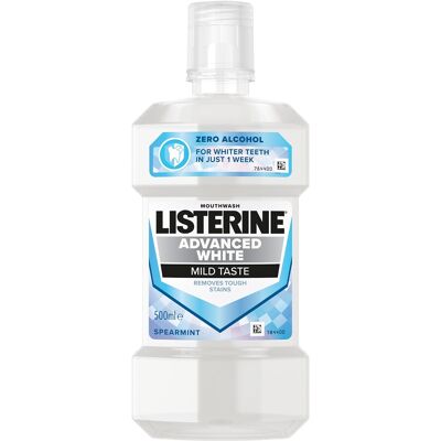 Listerine Advanced White Mild Taste - Apă de gură cu efect de albire - 500ml Listerine Advanced White Mild Taste - Apă de gură cu efect de albire - 500ml