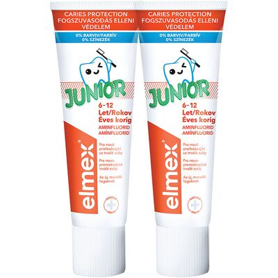 Elmex Pastă de dinți pentru copii Junior Duopack 2x 75 ml Elmex Pastă de dinți pentru copii Junior Duopack 2x 75 ml