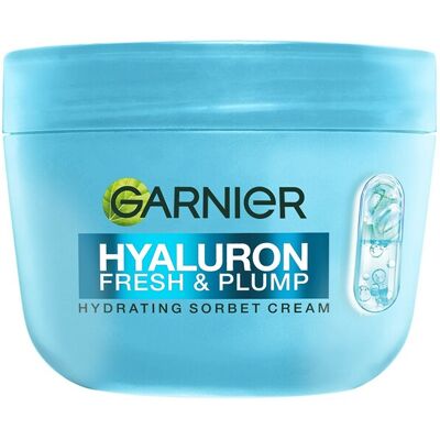 Garnier Cremă hidratantă Hyaluron Fresh & Plump Sorbet Cream 80 ml Garnier Cremă hidratantă Hyaluron Fresh & Plump Sorbet Cream 80 ml