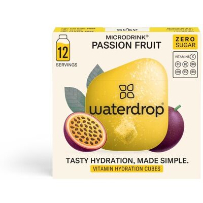 Waterdrop Microdrink – Cub efervescent Passion Fruit 12 bucăți Waterdrop Microdrink – Cub efervescent Passion Fruit 12 bucăți
