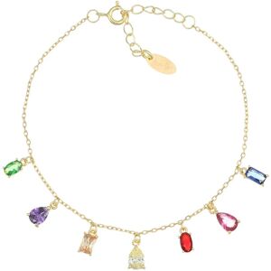 Amen Brățară placată cu aur cu zirconii colorate Elegance BRRAGMZ1 Amen Brățară placată cu aur cu zirconii colorate Elegance BRRAGMZ1