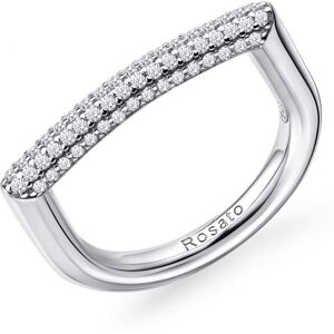 Rosato Inel modern argintiu cu pietre de zircon Bianca RZBI33 58 mm Rosato Inel modern argintiu cu pietre de zircon Bianca RZBI33 58 mm