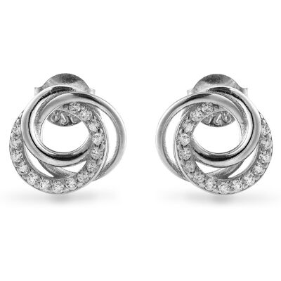 AGAIN Jewelry Cercei atemporali din argint cu zirconi cubici AJNS0068 AGAIN Jewelry Cercei atemporali din argint cu zirconi cubici AJNS0068