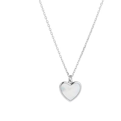 AGAIN Jewelry Colier delicat din argint Inimă cu sidef AJNA0031 (lănțișor, pandantiv) AGAIN Jewelry Colier delicat din argint Inimă cu sidef AJNA0031 (lănțișor, pandantiv)