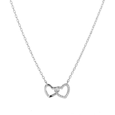 AGAIN Jewelry Colier de argint Inimi conectate AJNA0016 AGAIN Jewelry Colier de argint Inimi conectate AJNA0016