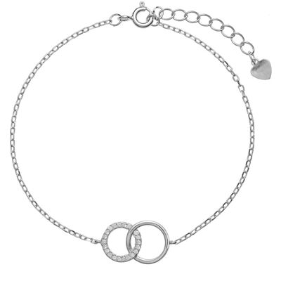 AGAIN Jewelry Brățară din argint cu cercuri conectate AJNR0003 AGAIN Jewelry Brățară din argint cu cercuri conectate AJNR0003