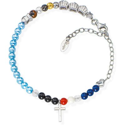Amen Brățară colorată din mărgele cu pandantive BRVIGE Amen Brățară colorată din mărgele cu pandantive BRVIGE