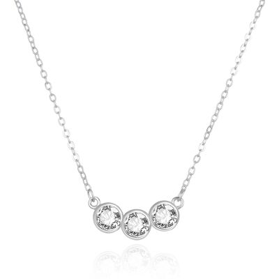 Agato Colier strălucitor din argint cu pietre de zircon AGS1543/47 Agato Colier strălucitor din argint cu pietre de zircon AGS1543/47