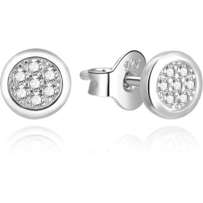 Agato Cercei mici din argint cu pietre de zircon AGUP3485 Agato Cercei mici din argint cu pietre de zircon AGUP3485