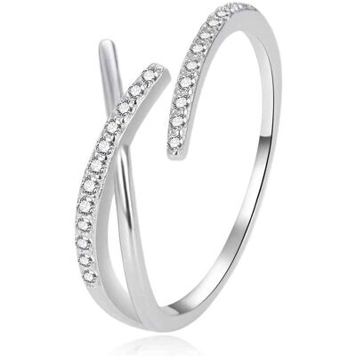 Agato Inel elegant deschis din argint cu zirconiu AGT-R59W 57 mm Agato Inel elegant deschis din argint cu zirconiu AGT-R59W 57 mm