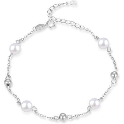 Agato Brățară elegantă din argint cu perle AGB759/21P Agato Brățară elegantă din argint cu perle AGB759/21P