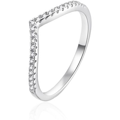 Agato Inel elegant din argint cu zircon AGT-R41W 56 mm Agato Inel elegant din argint cu zircon AGT-R41W 56 mm