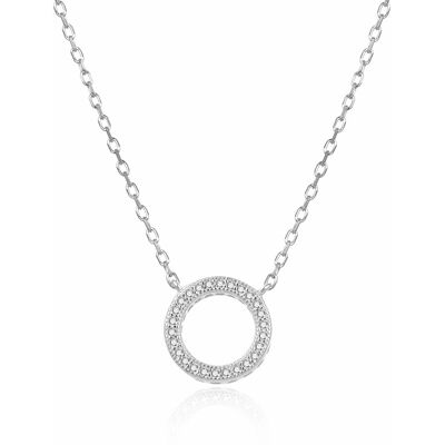 Agato Colier delicat din argint Cerc AGT-N038W Agato Colier delicat din argint Cerc AGT-N038W