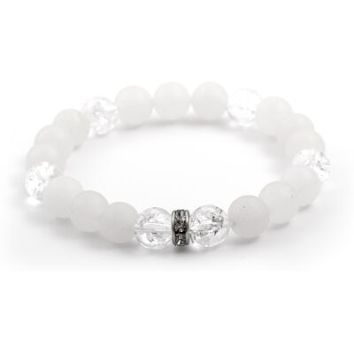 Agato Brățară cu mărgele din jad și cristal MINK29/17 Agato Brățară cu mărgele din jad și cristal MINK29/17