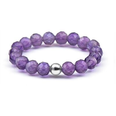 Agato Inel mineral pentru femei cu ametist POL-R03 53 mm Agato Inel mineral pentru femei cu ametist POL-R03 53 mm