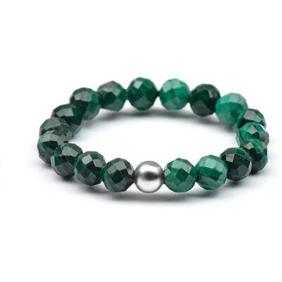Agato Inel mineral cu malachit verde POL-R07 57 mm Agato Inel mineral cu malachit verde POL-R07 57 mm