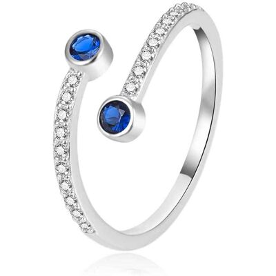 Agato Inel modern deschis din argint cu zirconii AGT-R61BL 62 mm Agato Inel modern deschis din argint cu zirconii AGT-R61BL 62 mm
