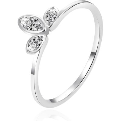 Agato Inel delicat din argint cu zirconi AGT-R21W 56 mm Agato Inel delicat din argint cu zirconi AGT-R21W 56 mm