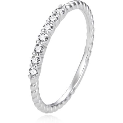 Agato Inel delicat din argint cu zircon AGT-R57W 54 mm Agato Inel delicat din argint cu zircon AGT-R57W 54 mm