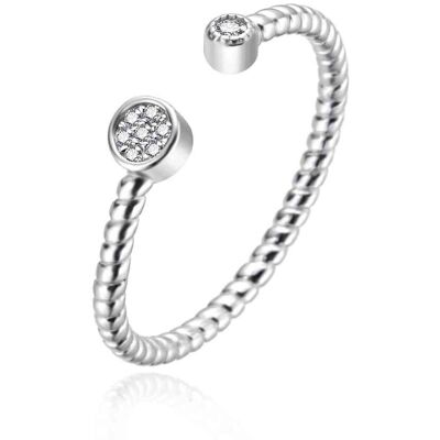 Agato Inel deschis fermecător din argint cu zirconii AGT-R69W 57 mm Agato Inel deschis fermecător din argint cu zirconii AGT-R69W 57 mm