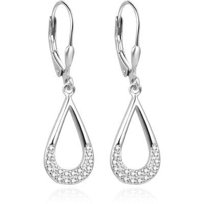 Agato Cercei fermecători din argint cu pietre de zircon AGUC3523 Agato Cercei fermecători din argint cu pietre de zircon AGUC3523