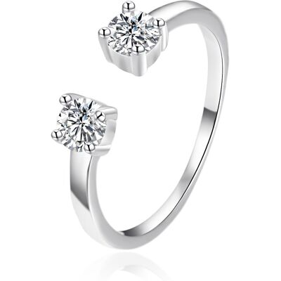 Agato Inel deschis din argint cu zircon AGT-R01W42 52 mm Agato Inel deschis din argint cu zircon AGT-R01W42 52 mm