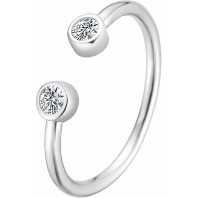 Agato Inel deschis din argint cu zircon AGT-R33W 52 mm Agato Inel deschis din argint cu zircon AGT-R33W 52 mm