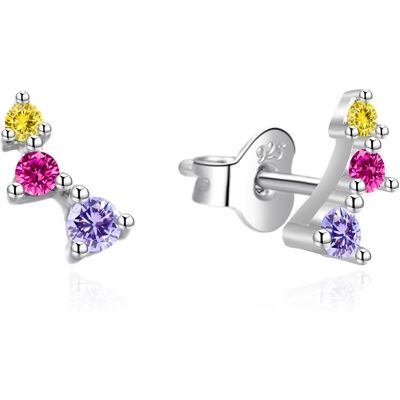 Agato Cercei longitudinali fini cu zircon colorat AGT-E187PC Agato Cercei longitudinali fini cu zircon colorat AGT-E187PC
