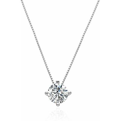 Agato Colier elegant din argint cu zircon transparent AGT-N052W Agato Colier elegant din argint cu zircon transparent AGT-N052W