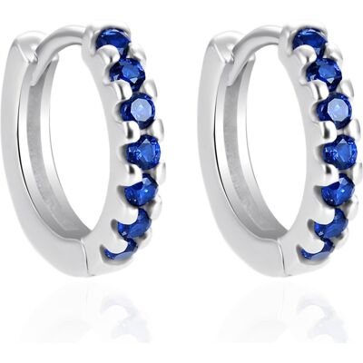 Agato Cercei rotunzi din argint cu zirconii albastre AGT-E066KDB Agato Cercei rotunzi din argint cu zirconii albastre AGT-E066KDB