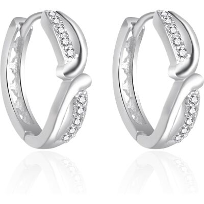 Agato Cercei rotunzi din argint cu zirconii AGT-E058KW Agato Cercei rotunzi din argint cu zirconii AGT-E058KW