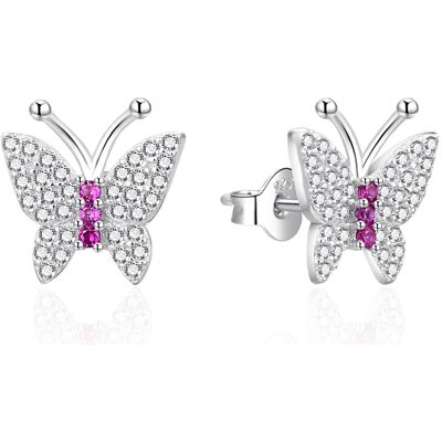Agato Cercei din argint Fluturi cu pietre de zircon AGT-E112PWF Agato Cercei din argint Fluturi cu pietre de zircon AGT-E112PWF