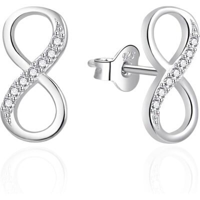 Agato Cercei de argint Infinit cu zirconi AGT-E079PW Agato Cercei de argint Infinit cu zirconi AGT-E079PW