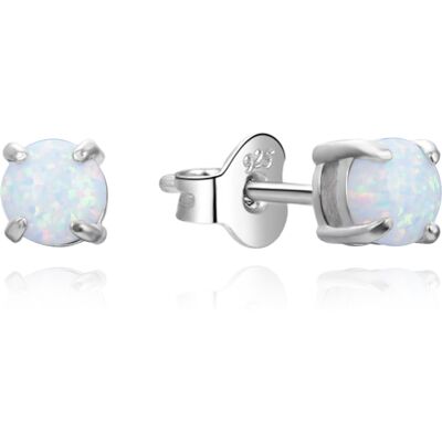 Agato Cercei din argint cu opal sintetic AGUP3489 Agato Cercei din argint cu opal sintetic AGUP3489