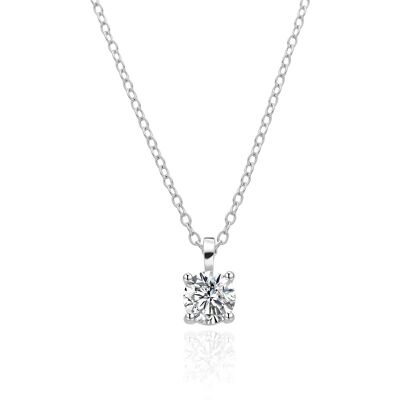 Agato Colier de argint cu zircon transparent AGT-N023W (lănțișor, pandantiv) Agato Colier de argint cu zircon transparent AGT-N023W (lănțișor, pandantiv)