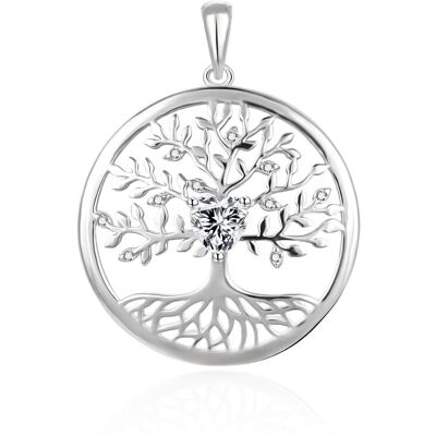 Agato Pandantiv din argint Arborele vieții cu zirconii AGT-H02W Agato Pandantiv din argint Arborele vieții cu zirconii AGT-H02W