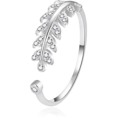 Agato Inel deschis din argint cu zircon AGT-R60W 57 mm Agato Inel deschis din argint cu zircon AGT-R60W 57 mm