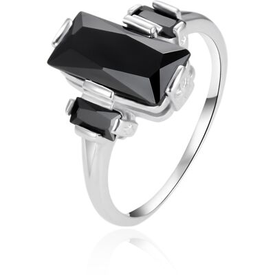 Agato Inel din argint cu zircon negru AGT-R24BK 58 mm Agato Inel din argint cu zircon negru AGT-R24BK 58 mm