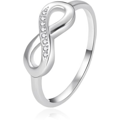 Agato Inel elegant din argint cu zircon Infinit AGT-R43W 54 mm Agato Inel elegant din argint cu zircon Infinit AGT-R43W 54 mm