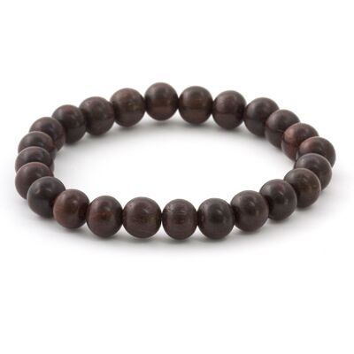 Agato Brățară cu mărgele din lemn de palisandru MINK02 19 cm Agato Brățară cu mărgele din lemn de palisandru MINK02 19 cm
