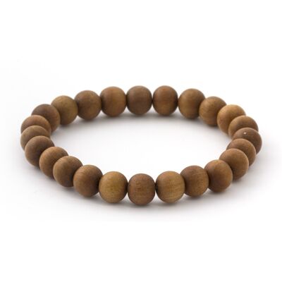 Agato Brățară cu mărgele din lemn de santal MINK01 19 cm Agato Brățară cu mărgele din lemn de santal MINK01 19 cm