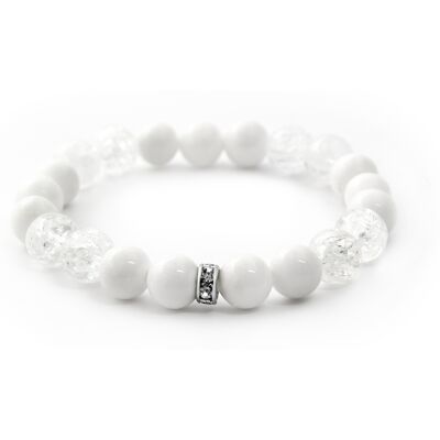Agato Brățară cu mărgele din jad și cristal MINK28/17 Agato Brățară cu mărgele din jad și cristal MINK28/17
